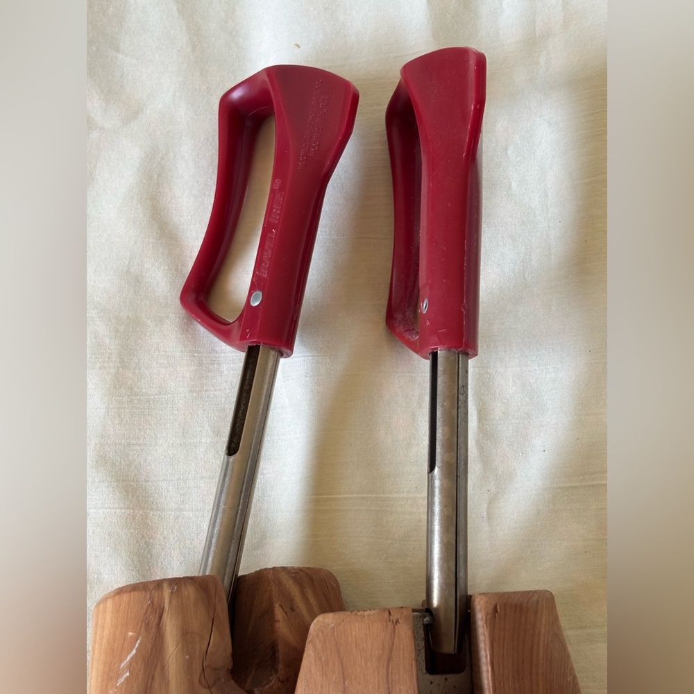 Travel Tree Wooden Shoe Trees with Red Handles # 5 - Picture 7 of 8